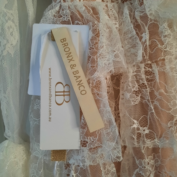 Free People X Bronx and Babco Rebecca Blanc Mini Dress. NEW WITH TAG - Picture 7 of 11